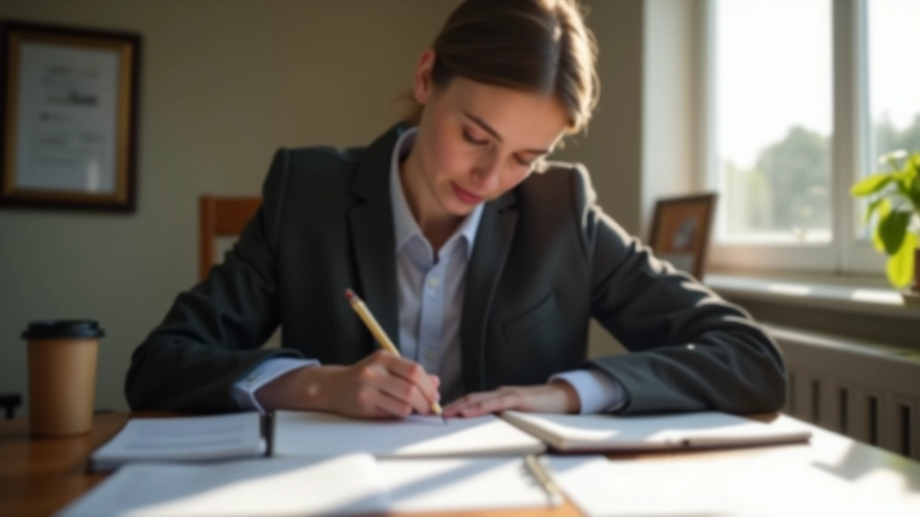 Person writing in a notebook with energy tracking charts and time blocks visible on desk