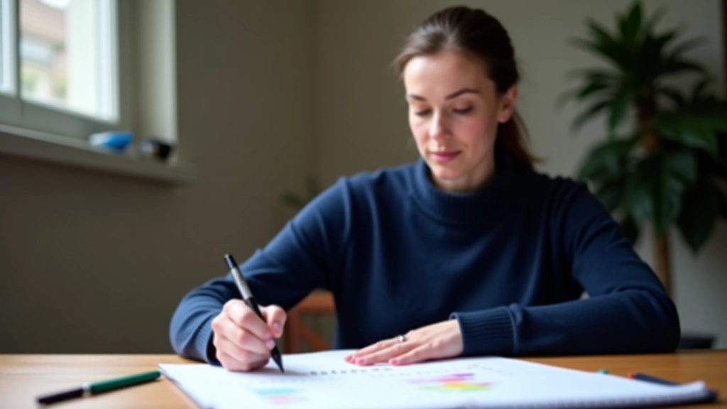 Notebook with weekly calendar grid and colored markers showing demand patterns across different days